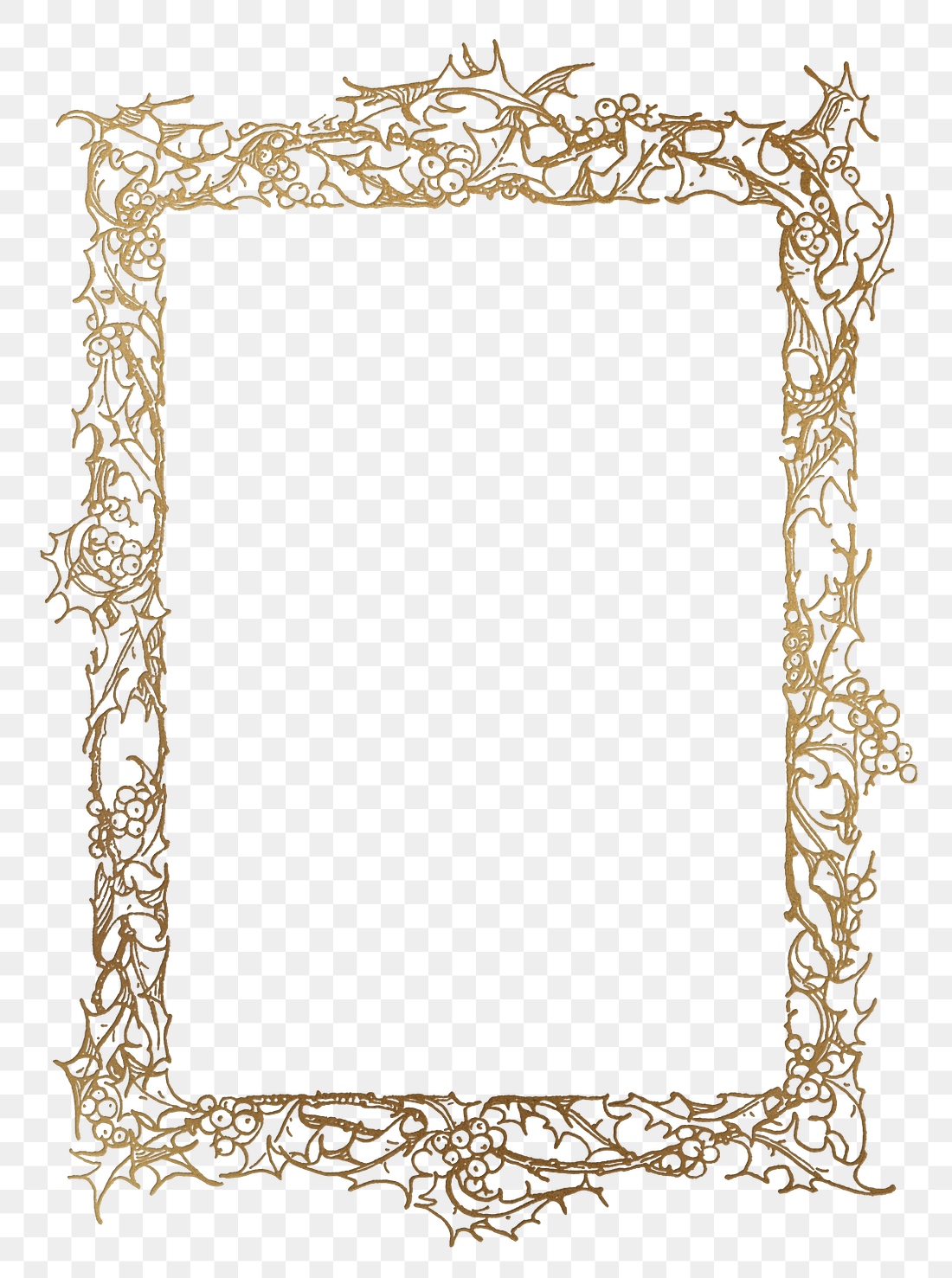 Christmas gold frame | Premium PNG - rawpixel