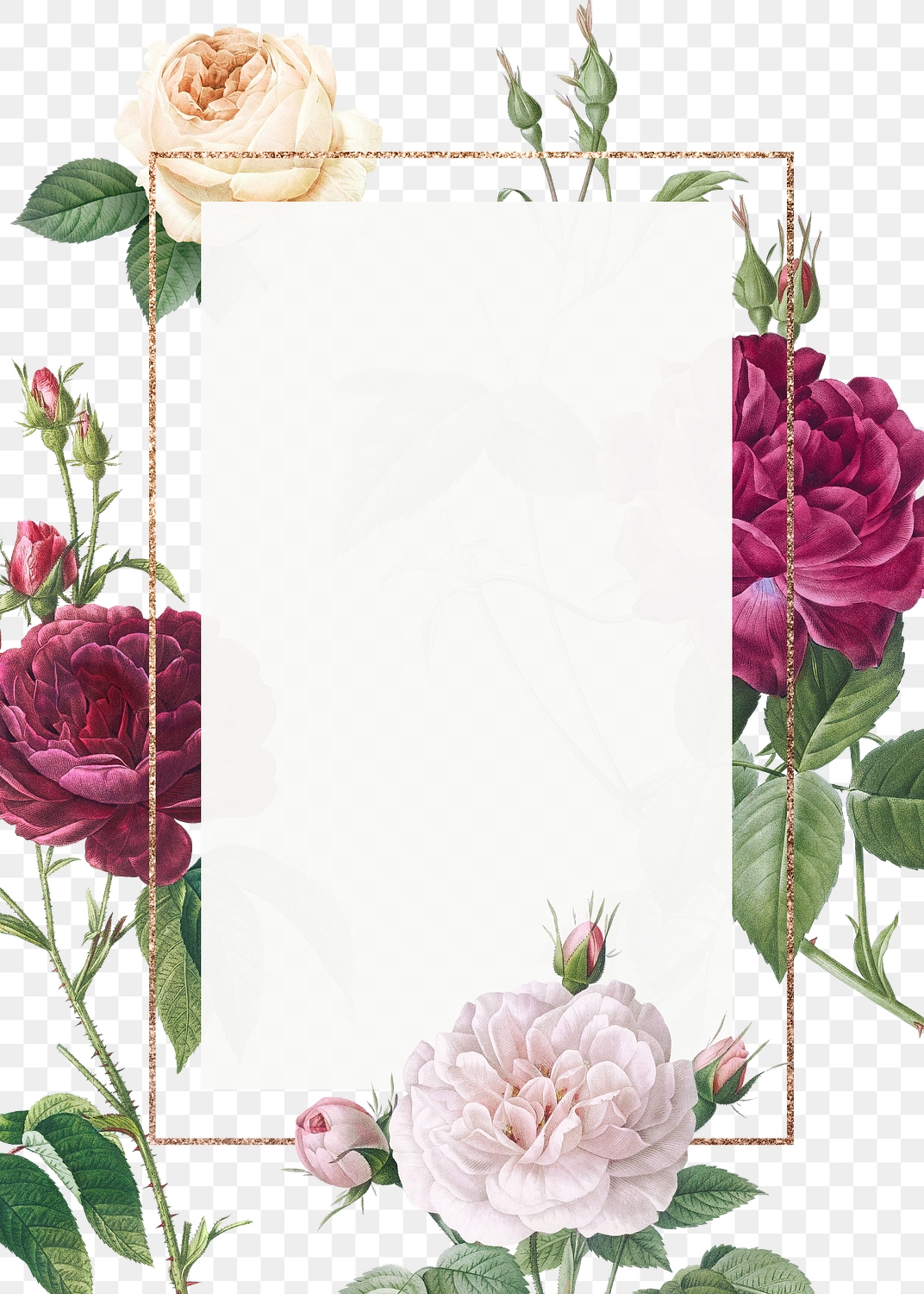 Floral wedding invitation mockup transparent | Premium PNG - rawpixel