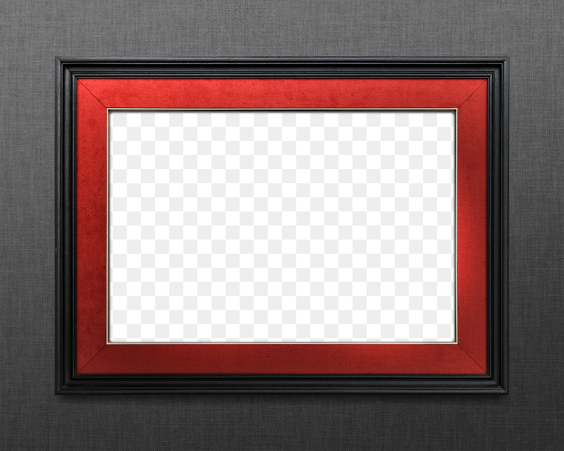 Black and red picture frame Free PNG rawpixel