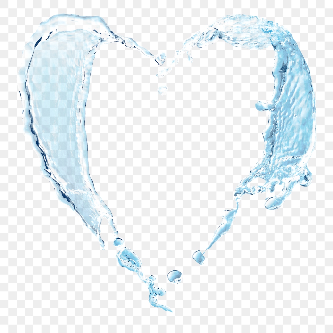 Heart water png, splashing sticker | Premium PNG - rawpixel