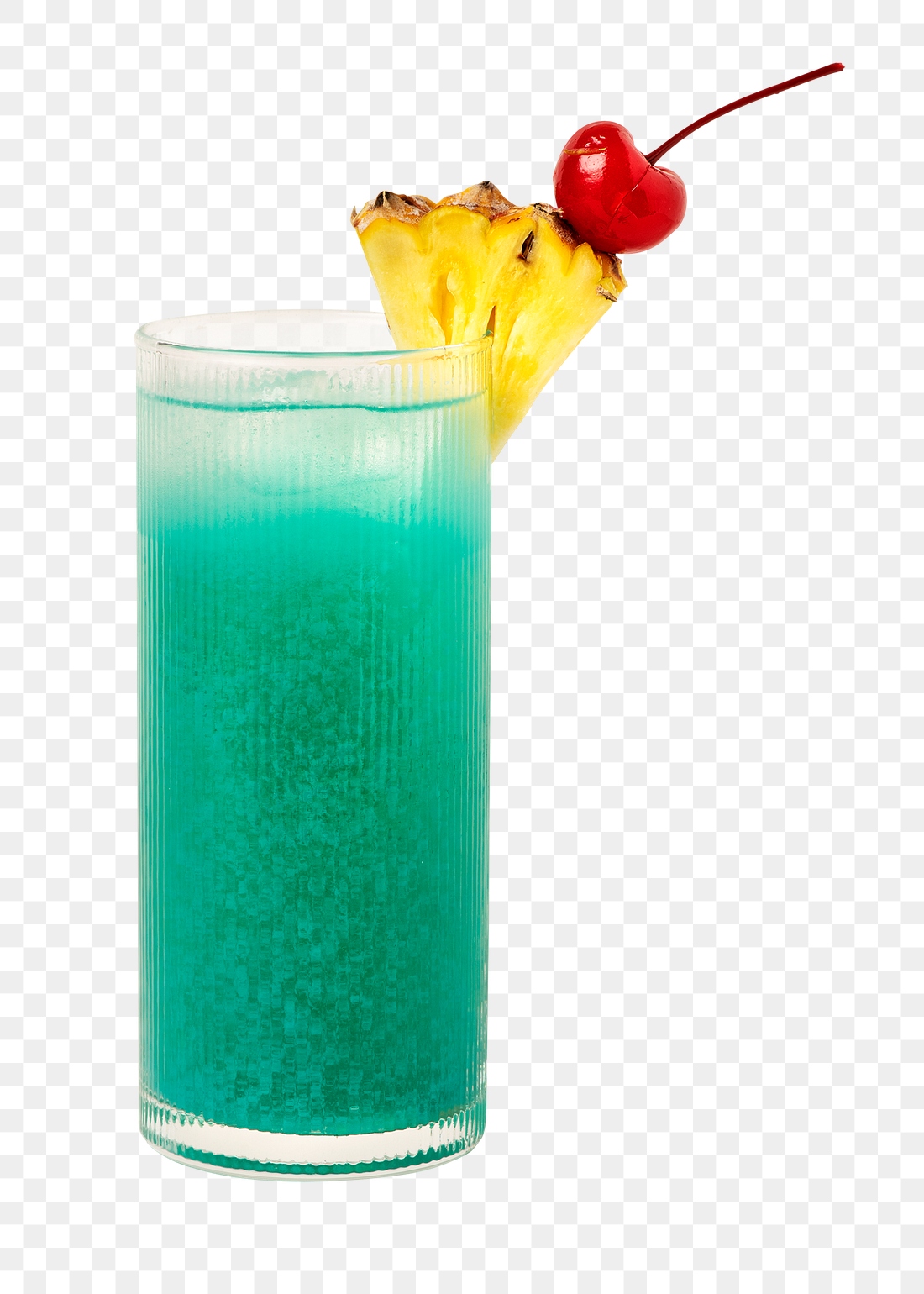 Blue Hawaii cocktail pineapple and | Premium PNG Sticker - rawpixel