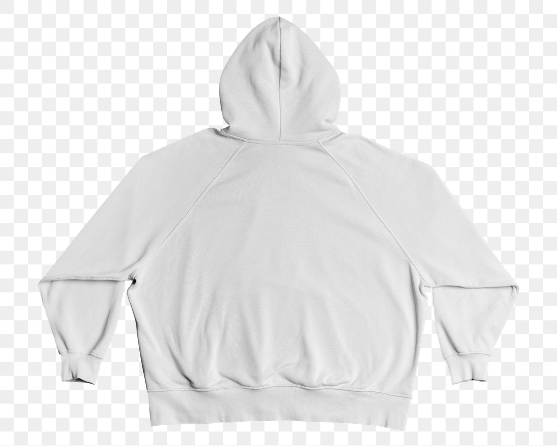 Png white hoodie mockup rear | Premium PNG Sticker - rawpixel