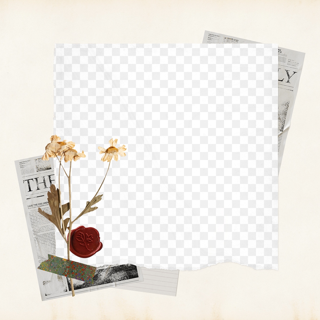 Dried flower collage png mockup, | Premium PNG - rawpixel