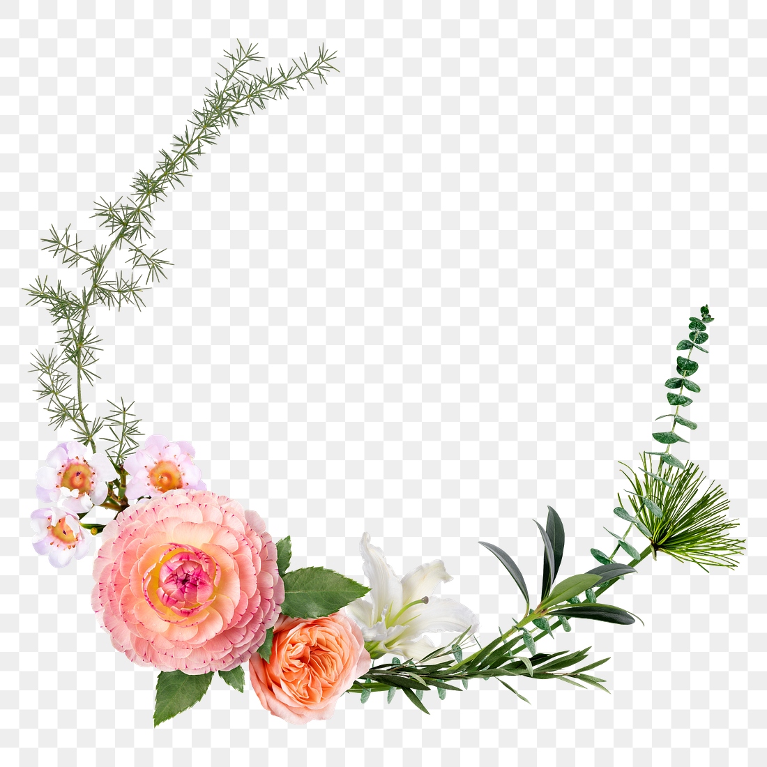 Png floral frame sticker, botanical | Premium PNG - rawpixel