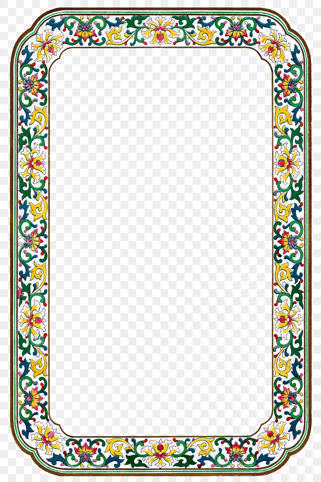 Colorful flower frame png, decorative | Premium PNG - rawpixel