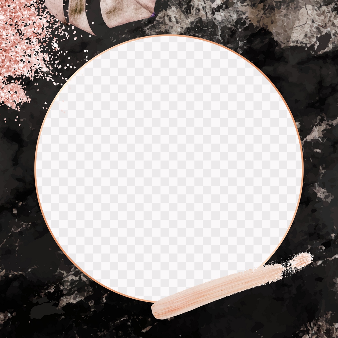 Circle frame png abstract black | Premium PNG - rawpixel