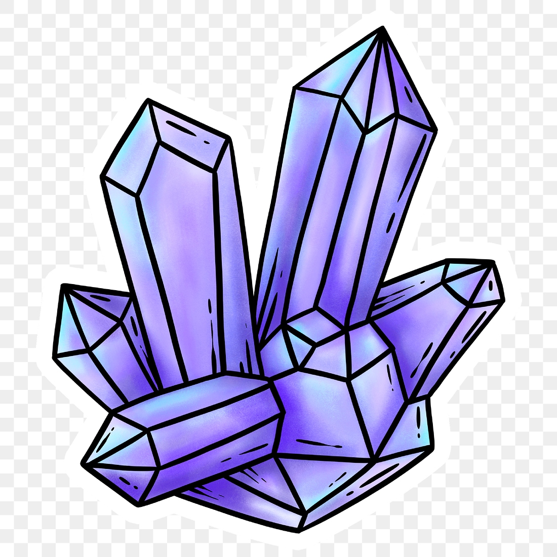 Purple natural gem sticker design | Premium PNG Sticker - rawpixel