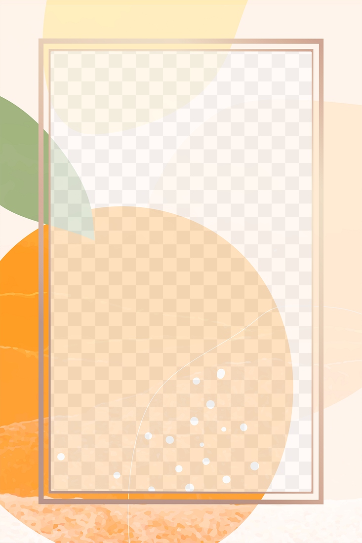 PNG Gold frame orange fruit | Premium PNG - rawpixel