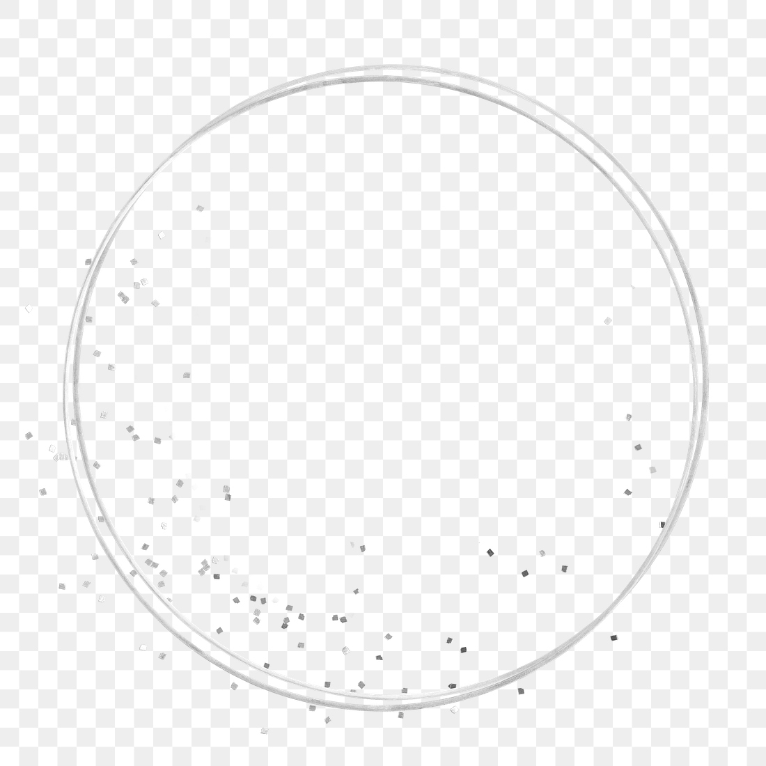 Silver glittery round frame design | Premium PNG - rawpixel