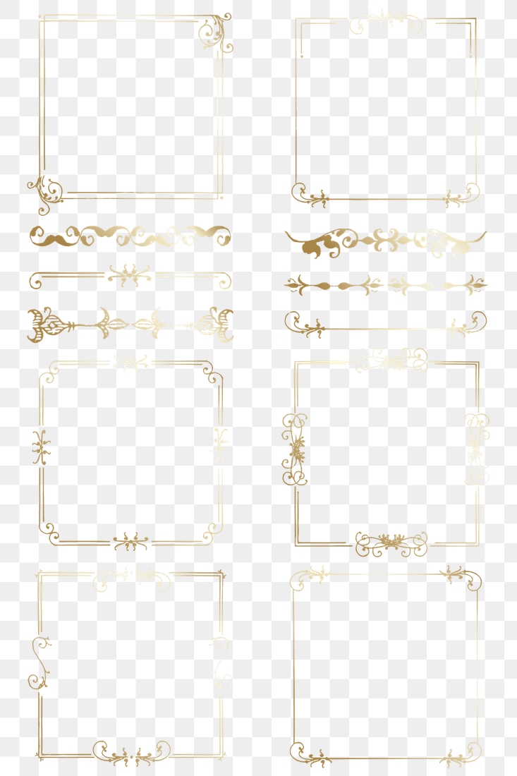 Gold vintage frame png ornament | Premium PNG - rawpixel