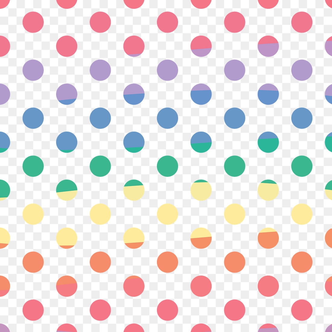 Colorful png cute polka dot | Free PNG - rawpixel