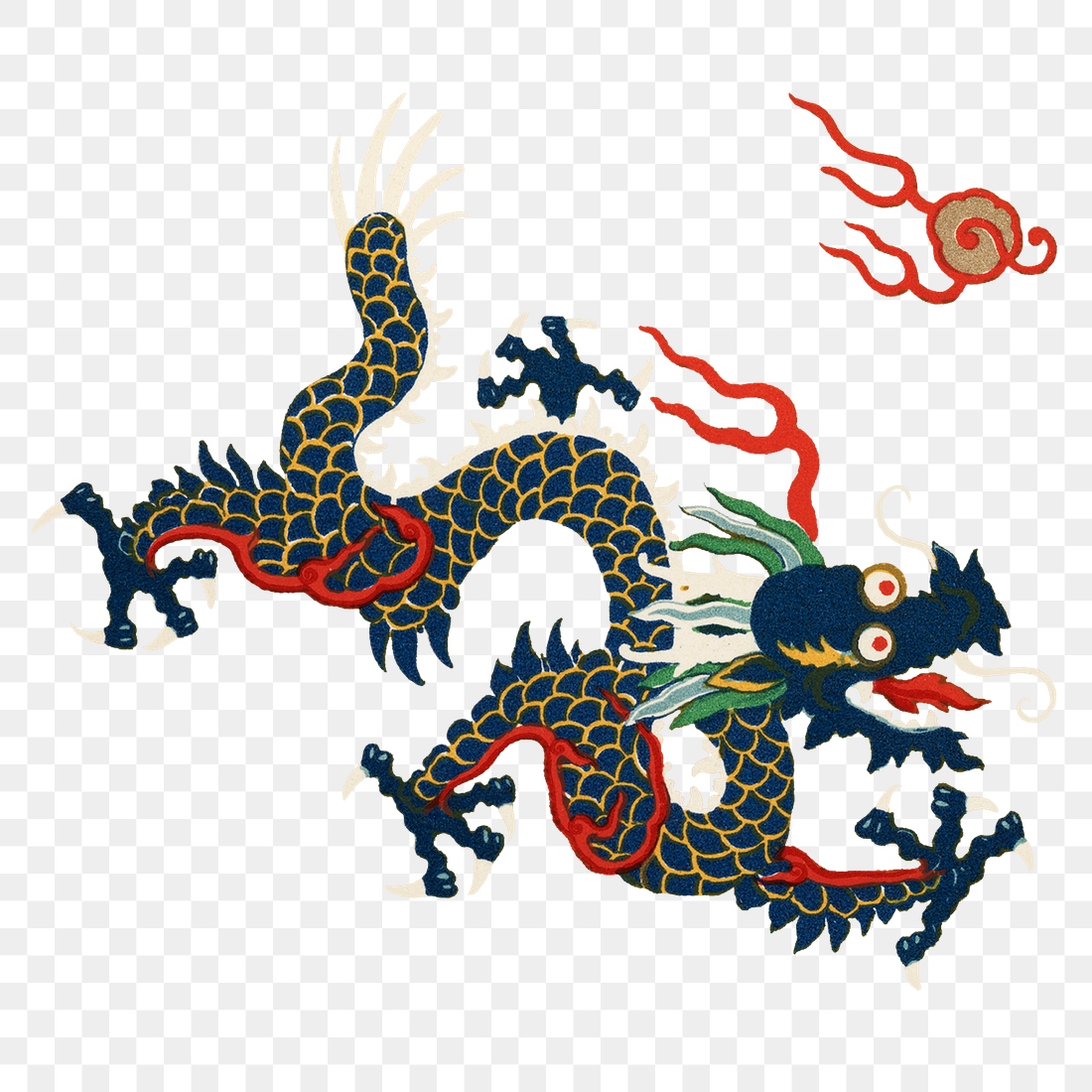 Chinese art dragon png sticker | Premium PNG Sticker - rawpixel