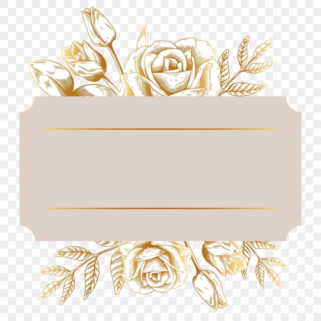 gold-floral-pattern-brown-badge-premium-png-sticker-rawpixel