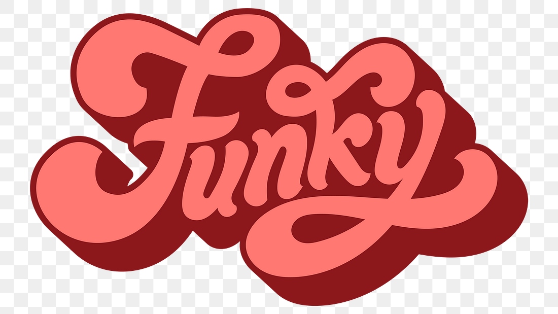 Red funky bold stylized font | Free PNG Sticker - rawpixel