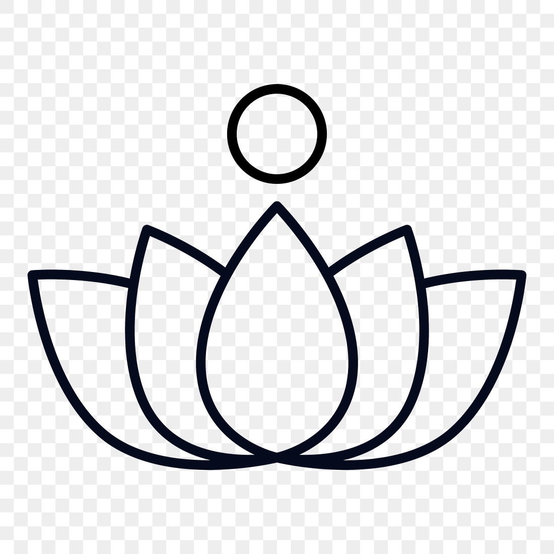 Lotus flower symbol design element | Premium PNG Sticker - rawpixel