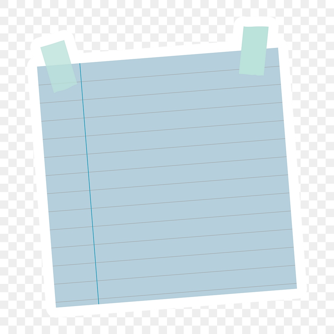 Bluish gray lined notepaper sticker | Premium PNG Sticker - rawpixel