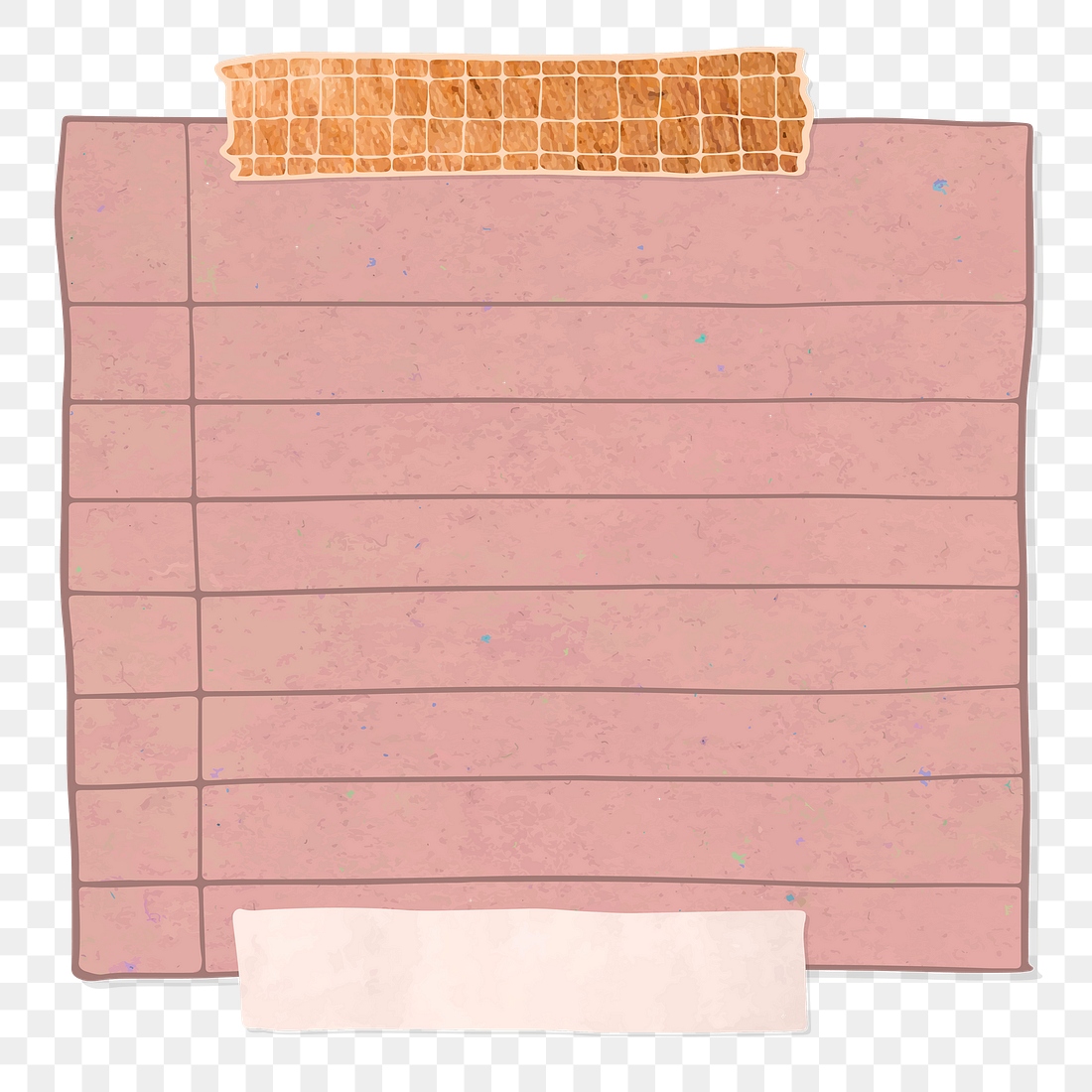 Blank Pink Paper Note Transparent 