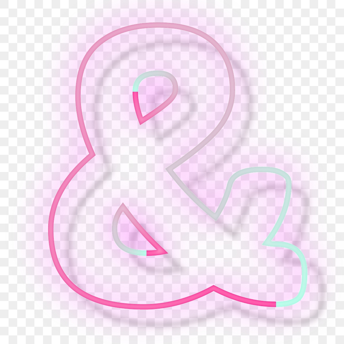 Png glowing neon light ampersand | Premium PNG Sticker - rawpixel image.