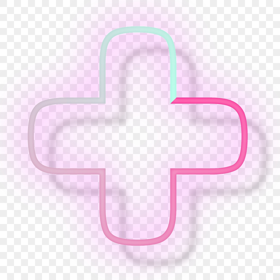 Pink neon glow plus sign | Premium PNG Sticker - rawpixel