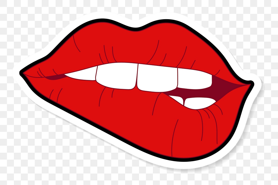 Red sexy lips sticker transparent | Premium PNG Sticker - rawpixel