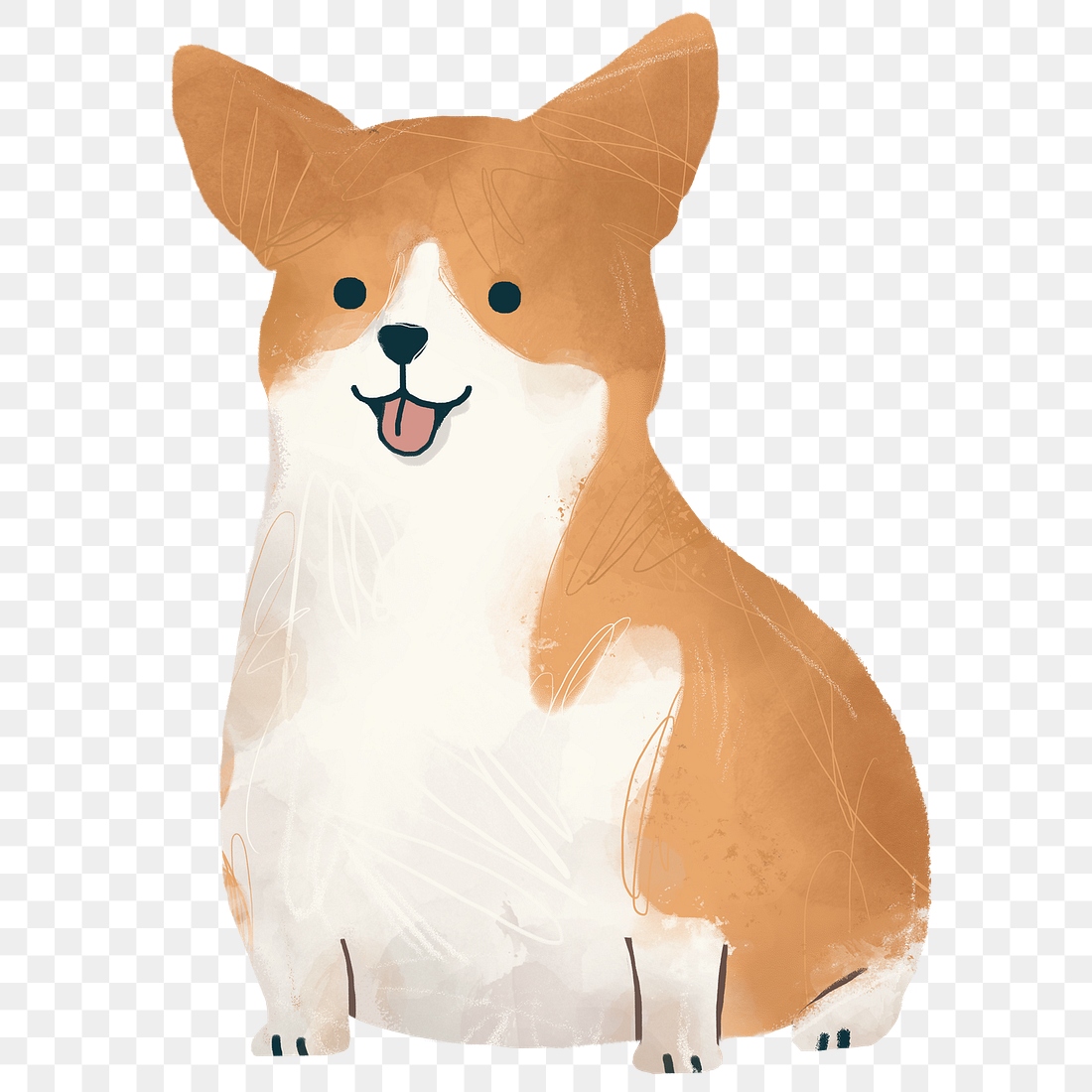 Corgi Watercolor Painting Transparent Png 