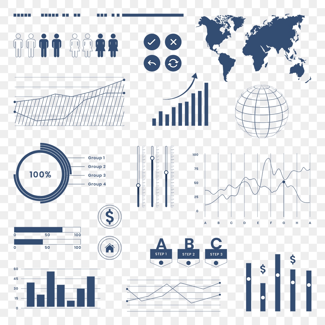 Marketing dashboard data infographic png | Premium PNG - rawpixel