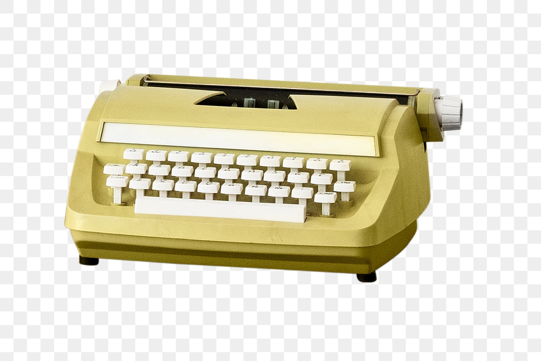 Vintage yellow typewriter design element | Premium PNG Sticker - rawpixel