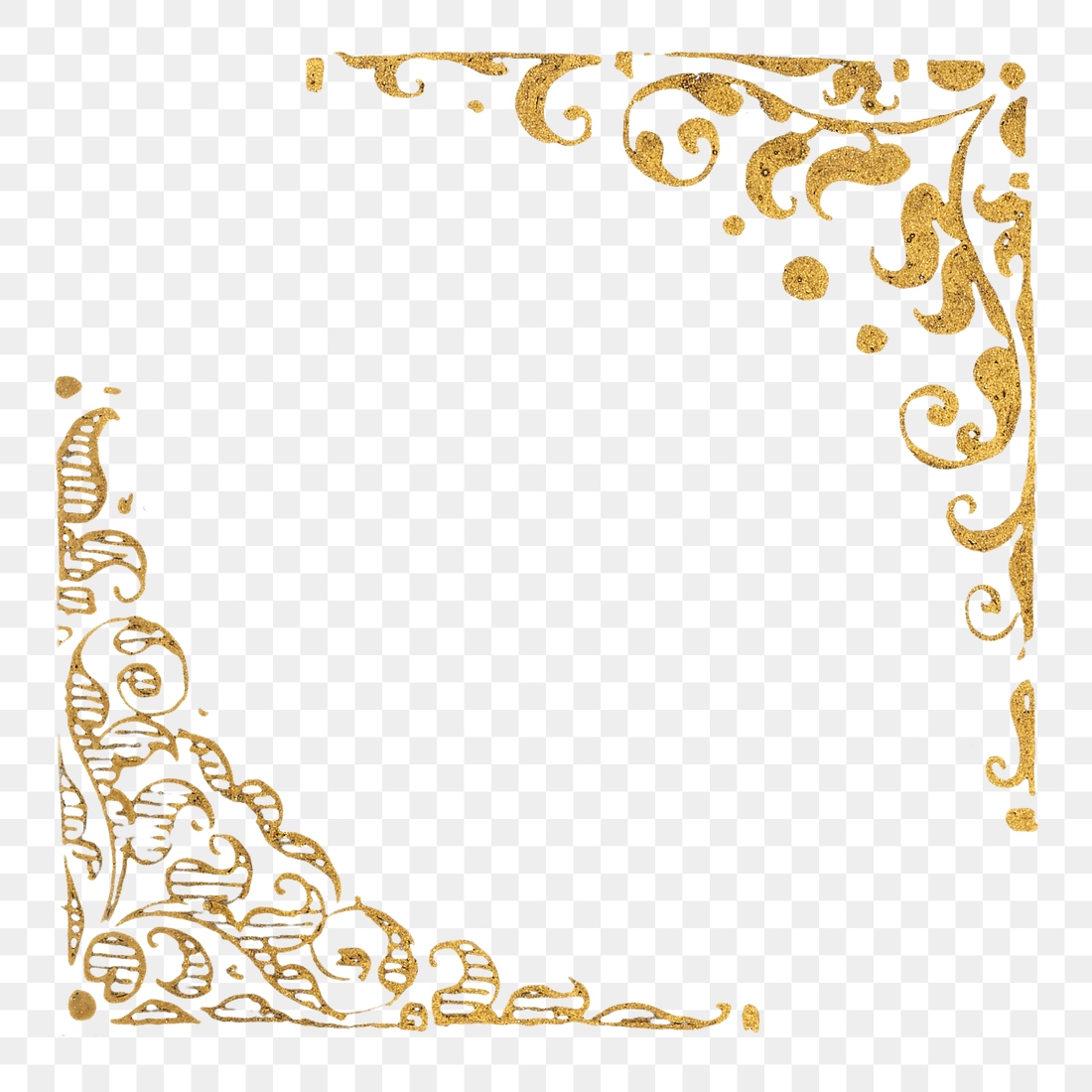 Gold filigree victorian border png | Premium PNG - rawpixel