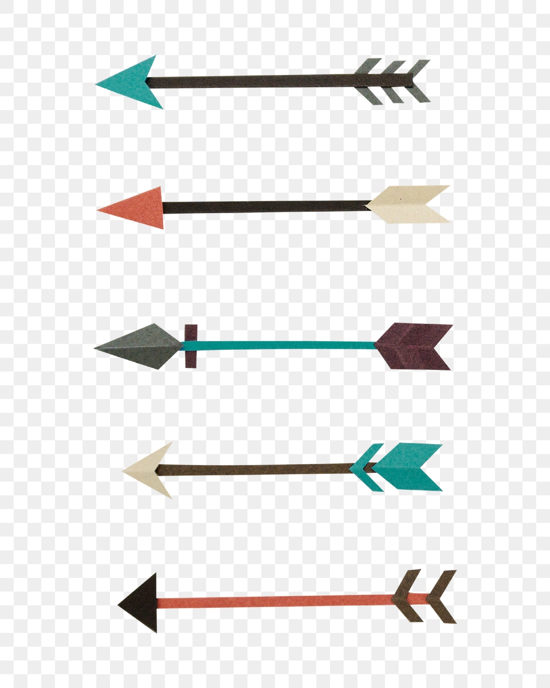 Arrow symbol paper craft set | Premium PNG - rawpixel