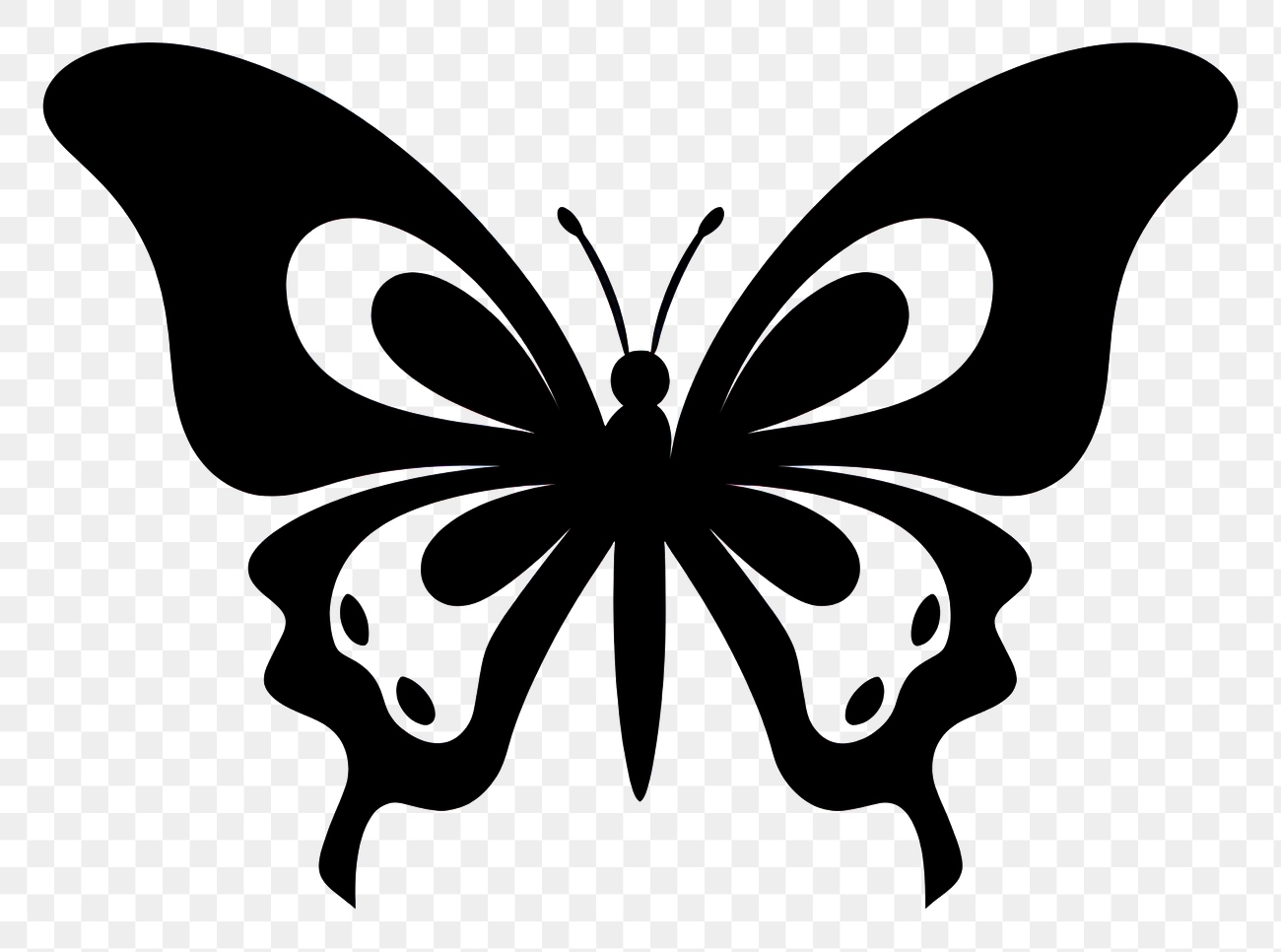 PNG Butterfly logo icon black | Free Icons - rawpixel