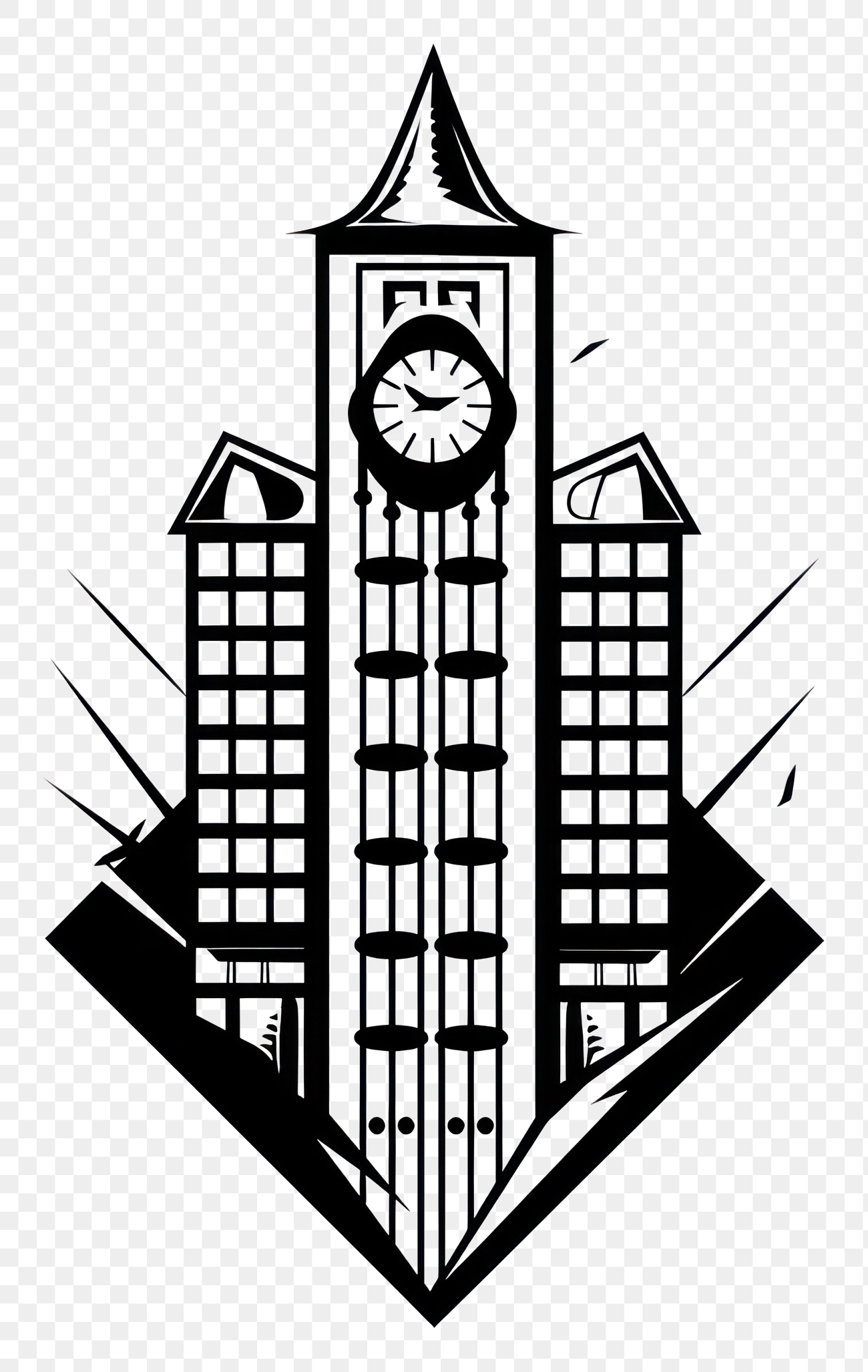 PNG Building architecture tower logo. | Free PNG - rawpixel