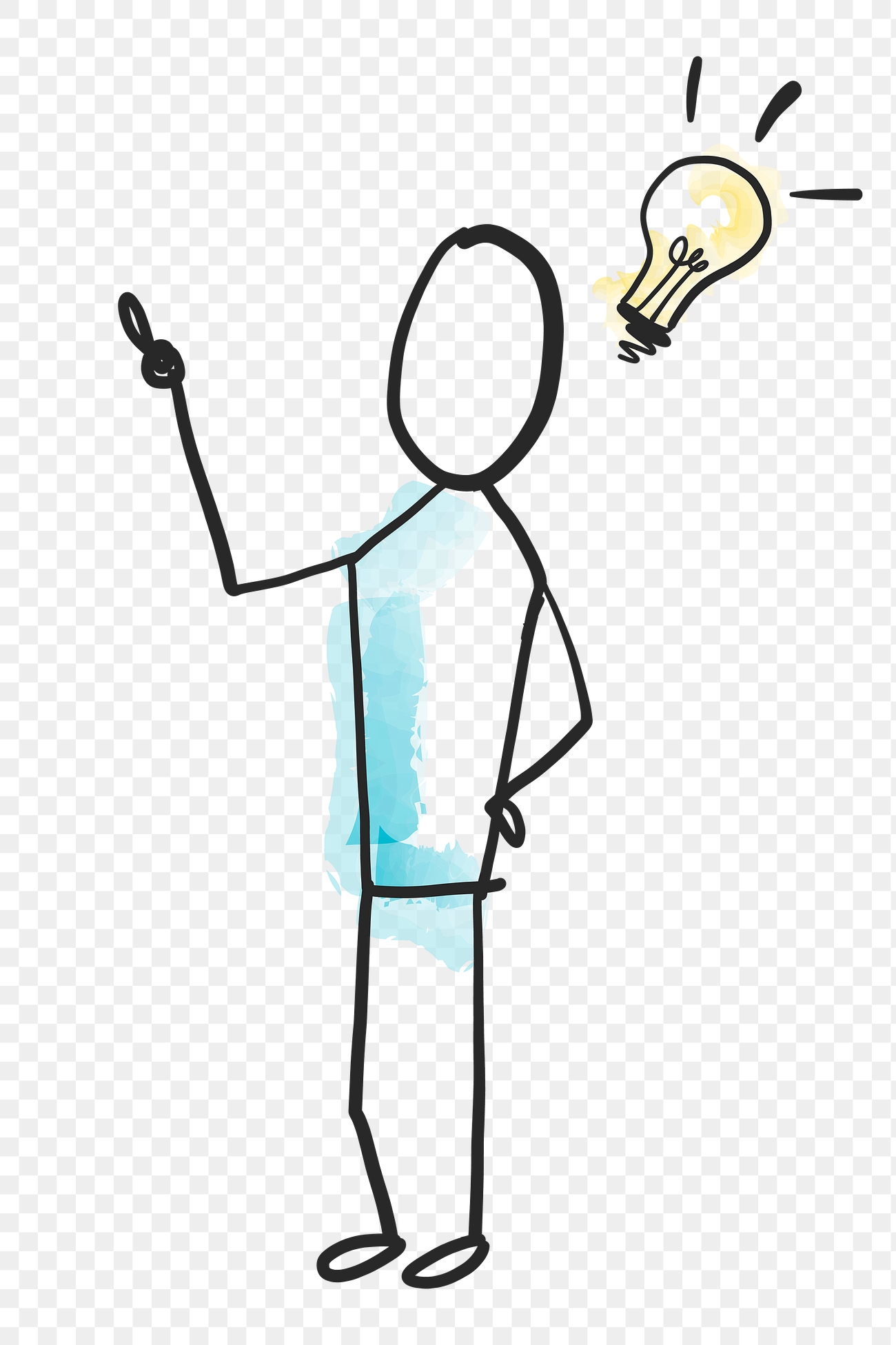 New idea png, cartoon person | Premium PNG - rawpixel