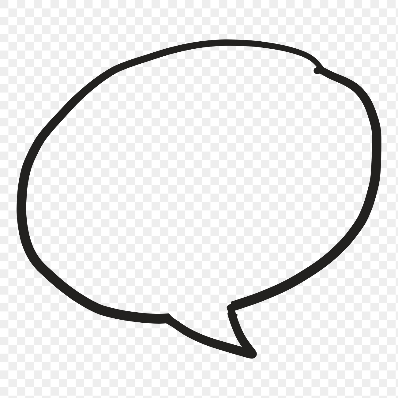 Speech bubble png, doodle clipart | Premium PNG - rawpixel