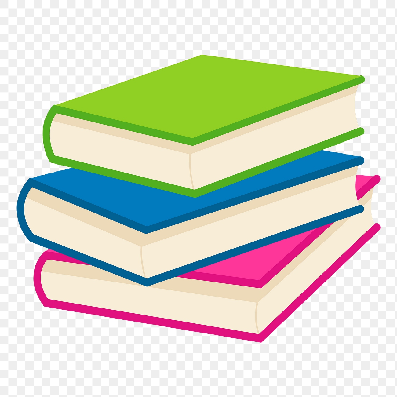 Colorful books png sticker, stationery | Free PNG - rawpixel