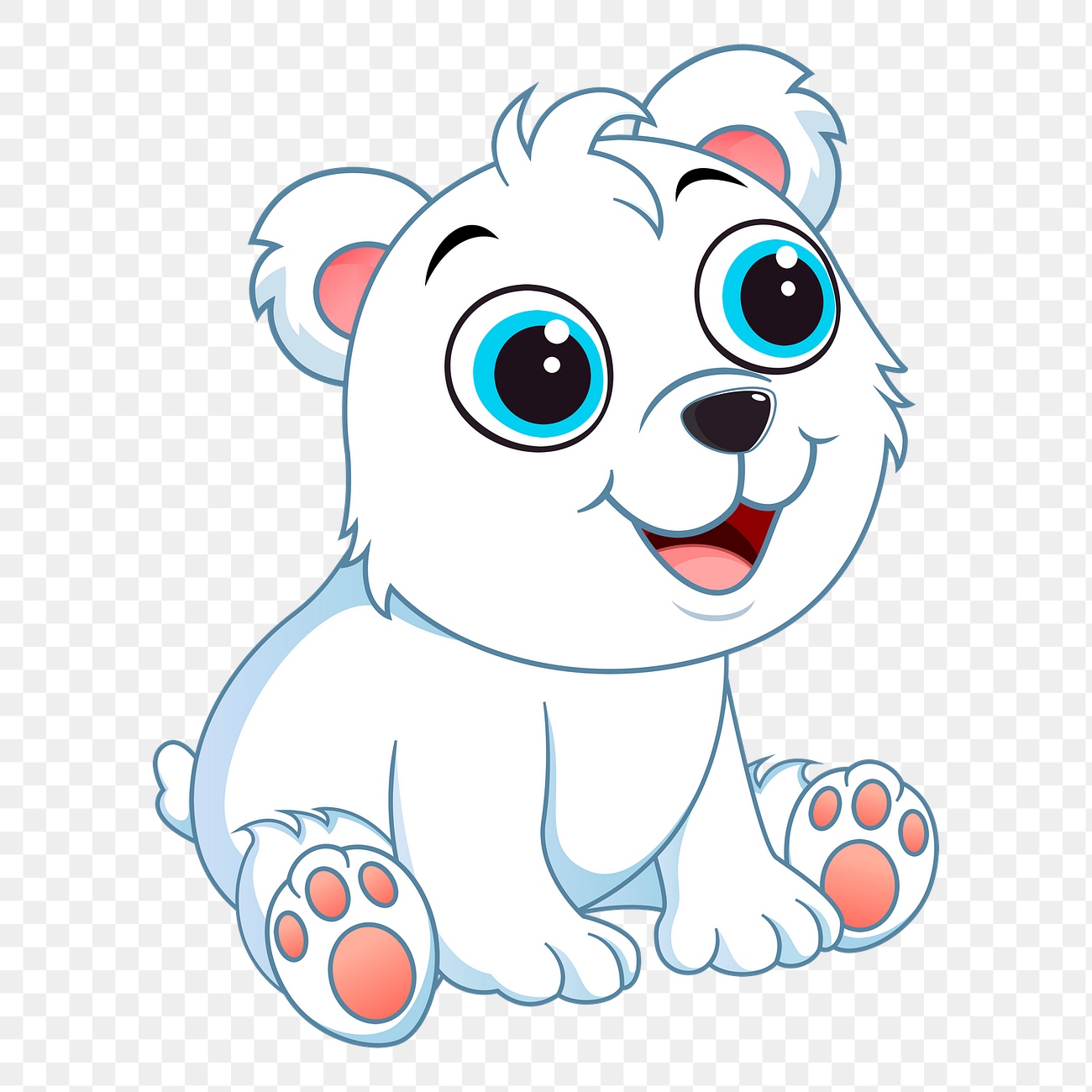 Png baby polar bear sticker, | Free PNG - rawpixel