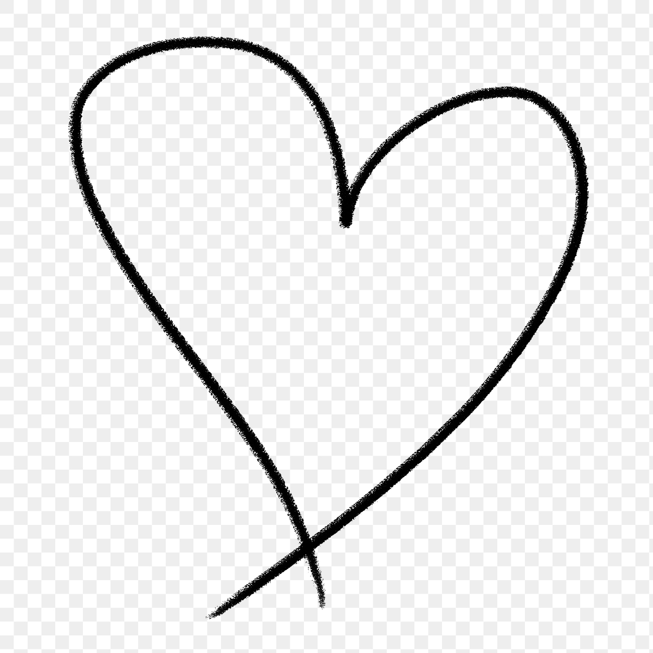 Heart doodle png sticker, love | Free PNG - rawpixel