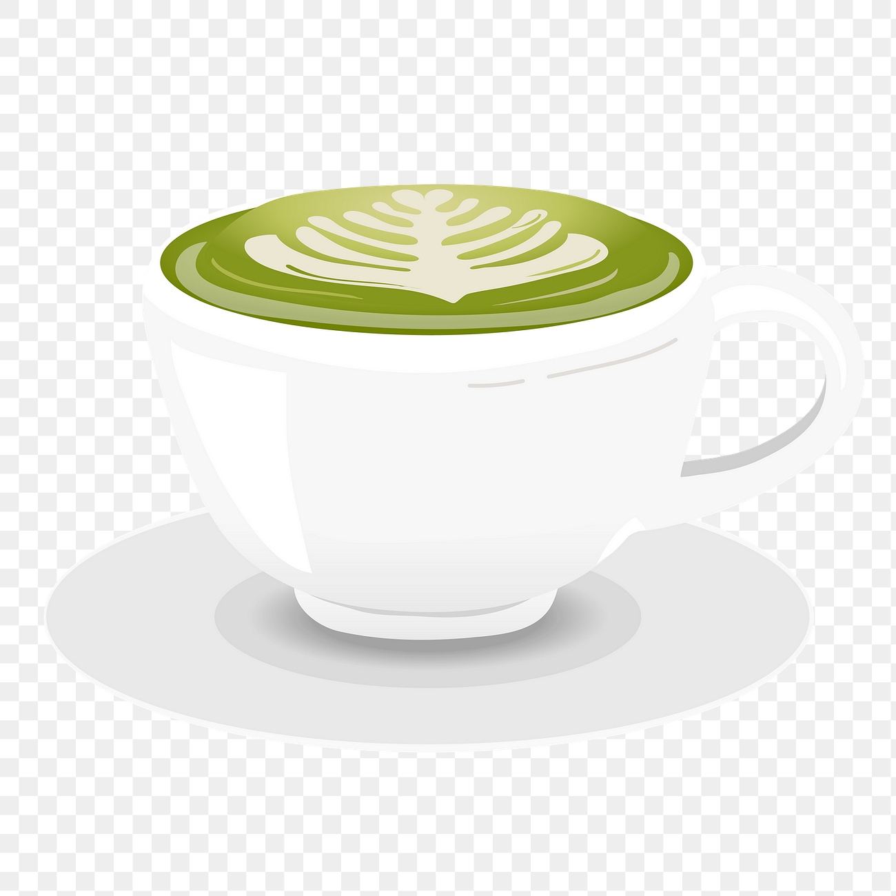 Green tea png sticker, cute Free PNG Illustration rawpixel