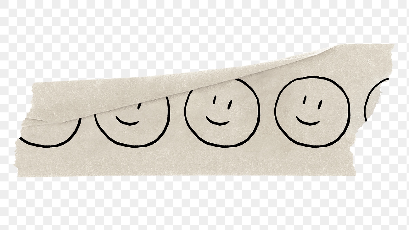 Emoji png washi tape, doodle, Premium PNG rawpixel