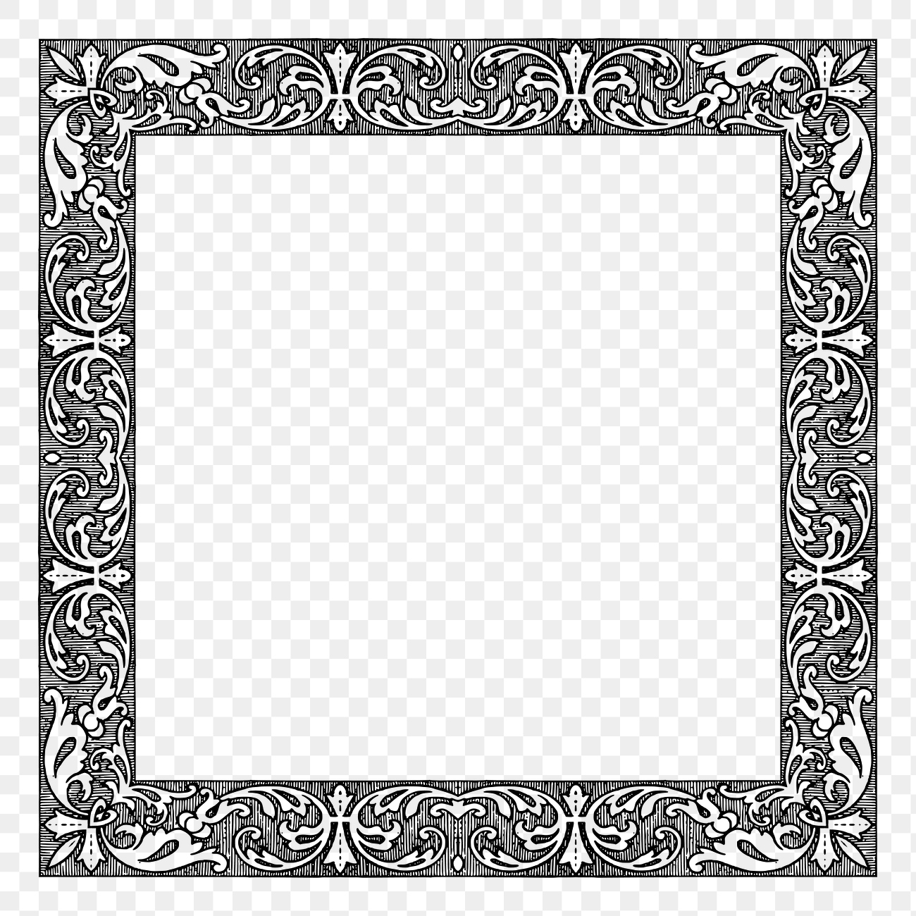 Flourish frame png sticker illustration, | Free PNG - rawpixel