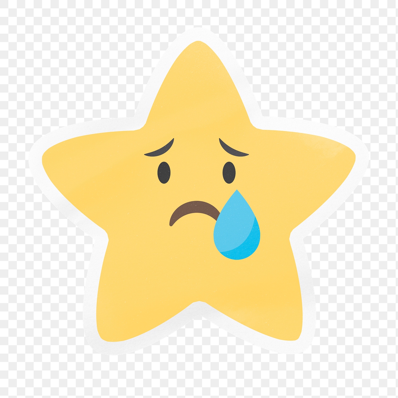 PNG crying star emoji, digital | Free PNG - rawpixel