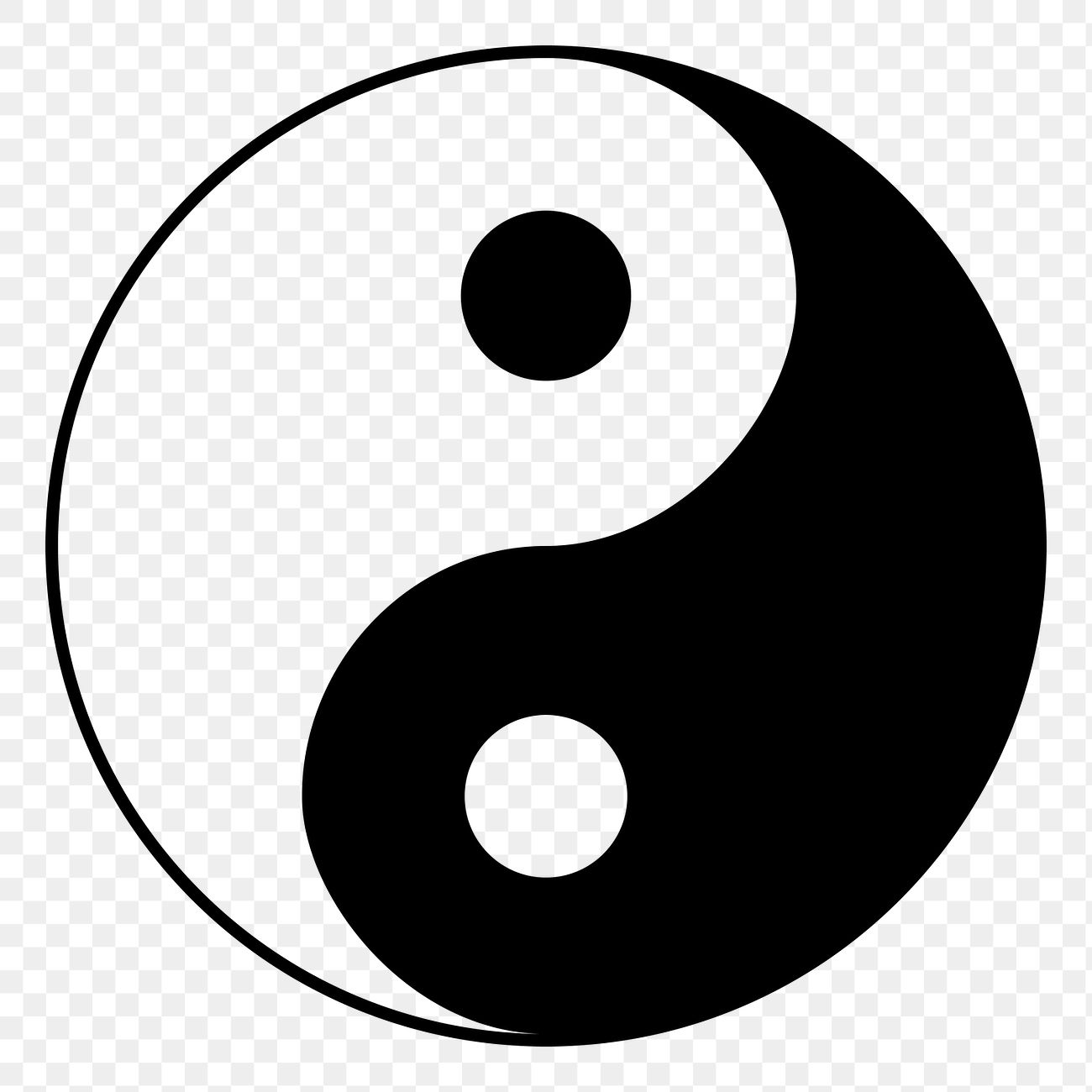 Yin-yang symbol png illustration, transparent | Free PNG - rawpixel