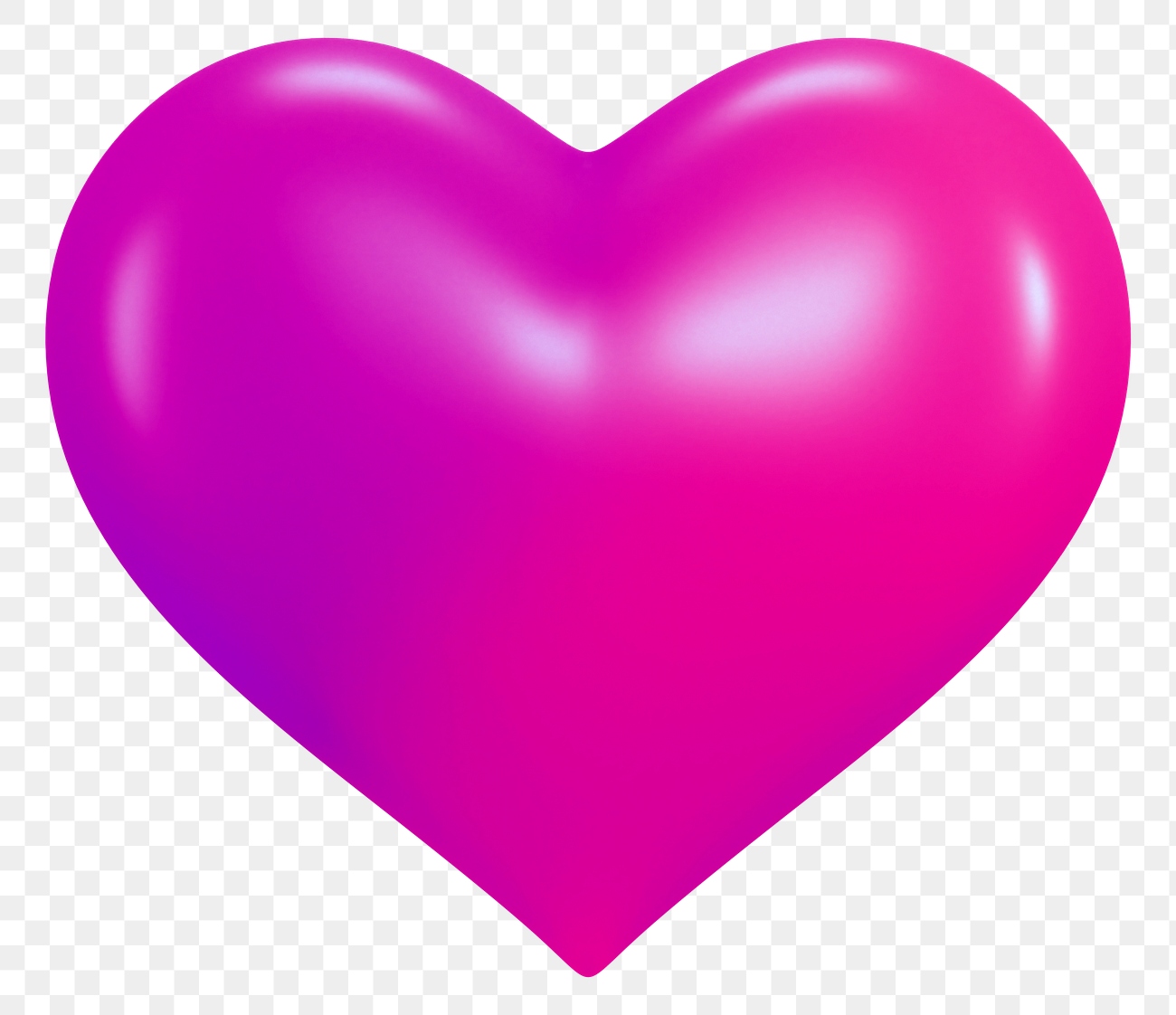 Pink heart png 3D sticker, | Premium PNG - rawpixel