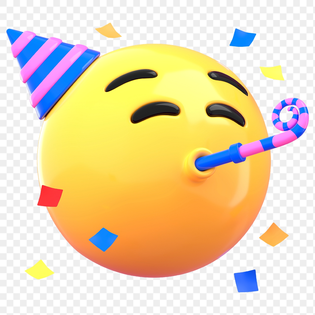 PNG 3D party emoticon sticker, | Premium PNG - rawpixel