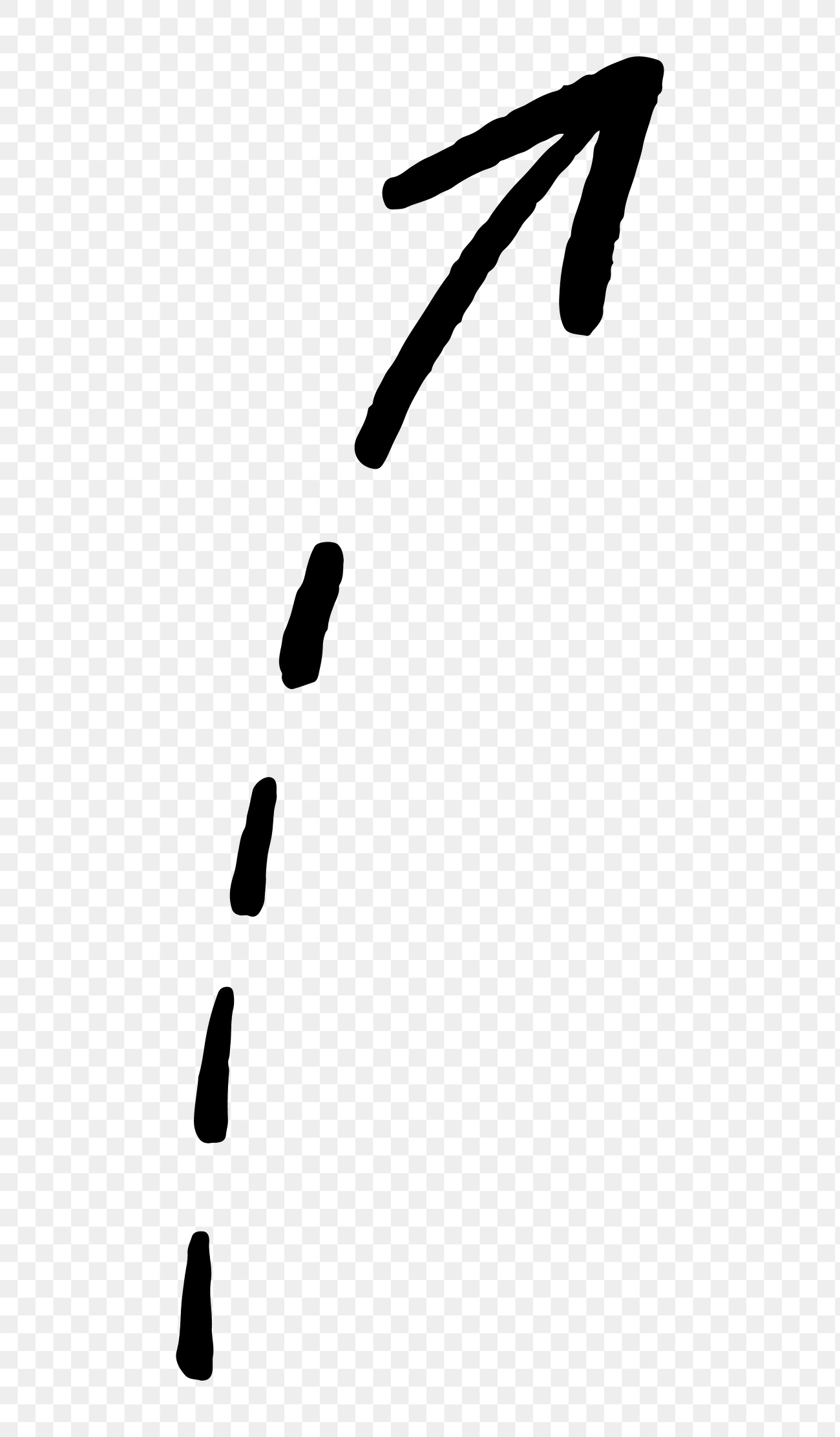 Dotted arrow png sticker transparent premium png rawpixel