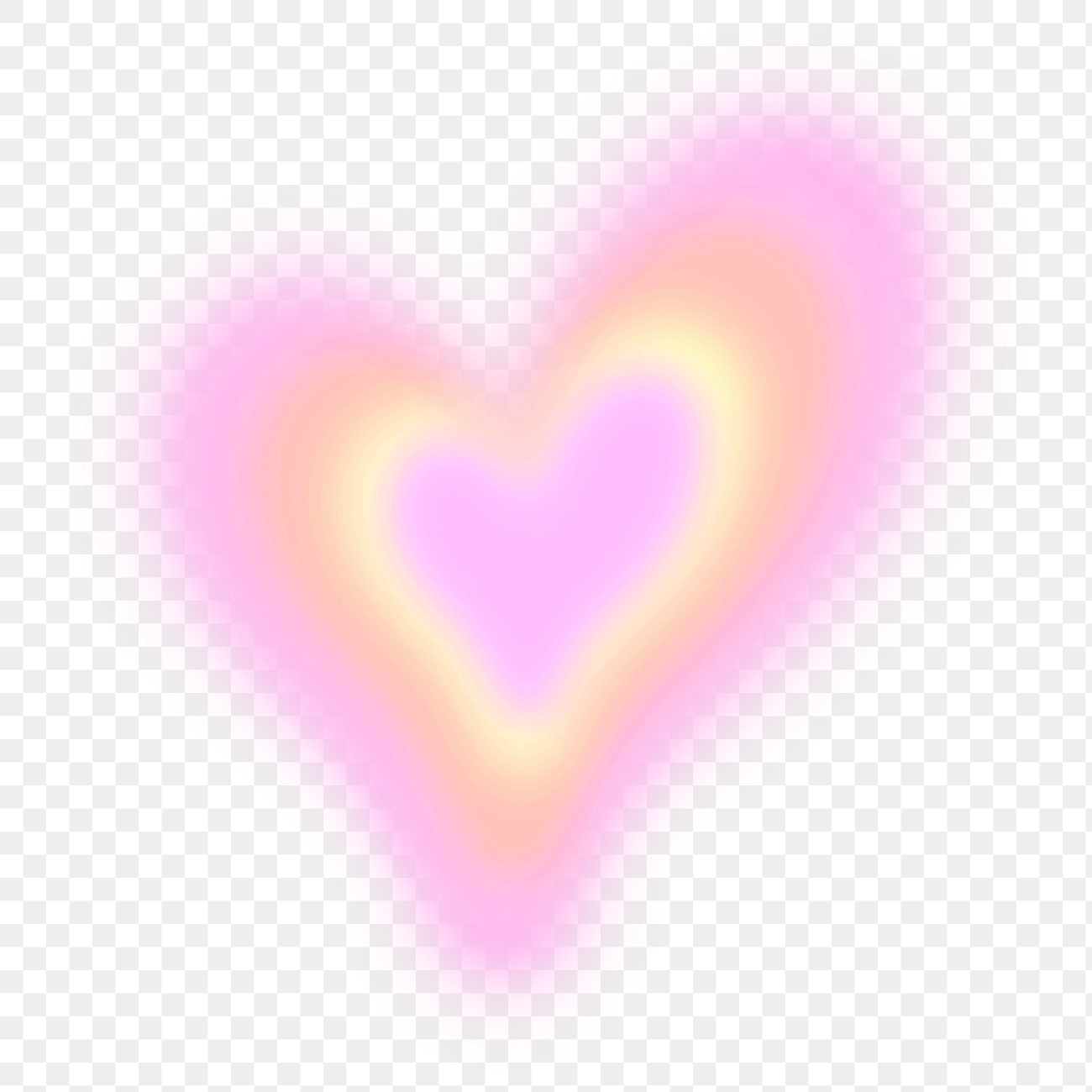 Pink heart png, glowing aura | Premium PNG - rawpixel