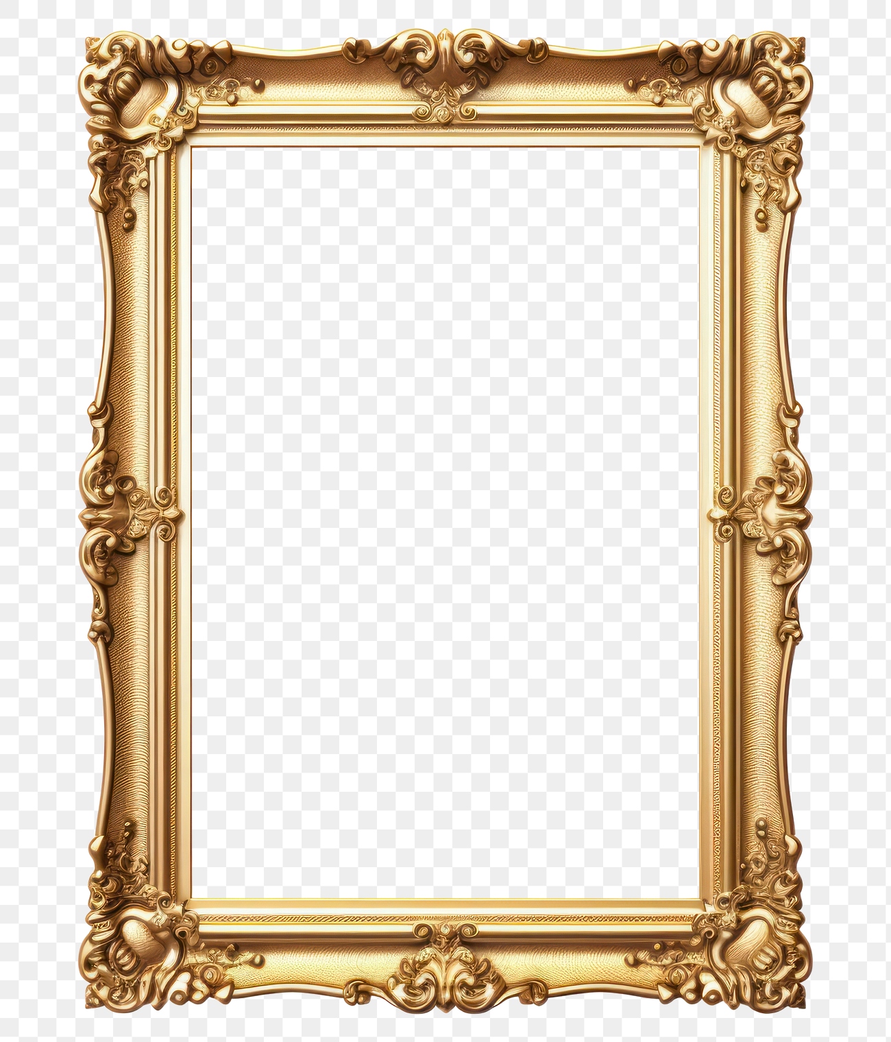 PNG Frame gold white background | Premium PNG - rawpixel