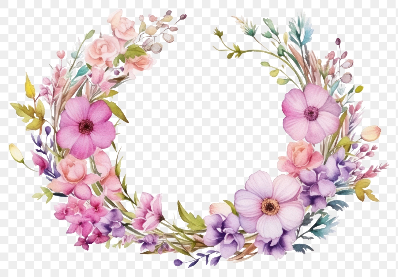 PNG Pattern flower wreath plant. | Premium PNG - rawpixel