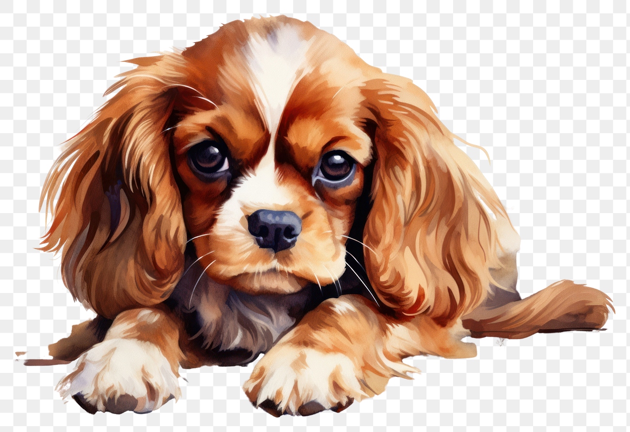 PNG Spaniel dog drawing mammal. | Premium PNG - rawpixel