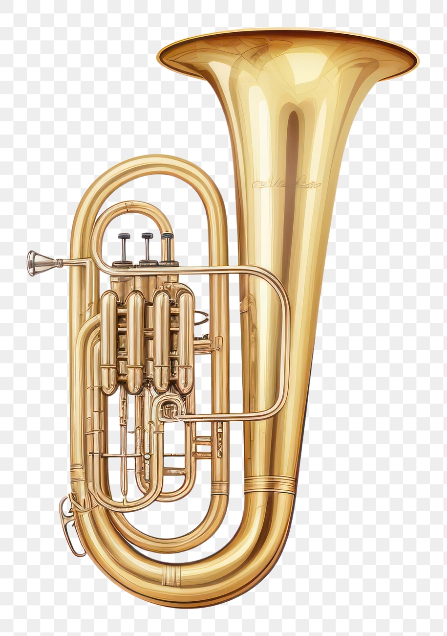 PNG Tuba euphonium horn white Premium PNG rawpixel
