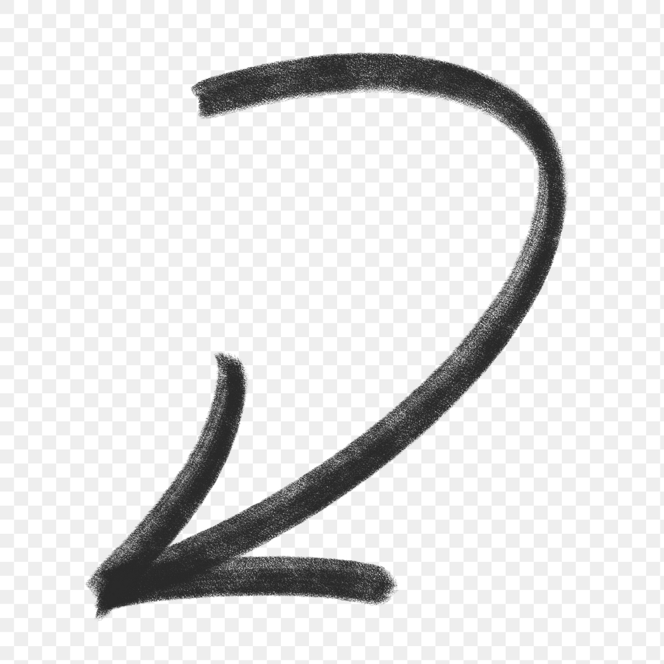 Uturn arrow png squiggle sticker, Premium PNG rawpixel